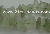 CTD410 Top drilled 4*8mm - 6*15mm nuggets green quartz beads