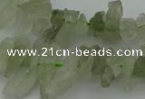 CTD411 Top drilled 6*15mm - 8*25mm nuggets green quartz beads