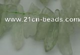 CTD412 Top drilled 8*25mm - 12*40mm nuggets green quartz beads