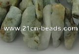 CTD421 Top drilled 10*20mm - 18*35mm nuggets aquamarine beads