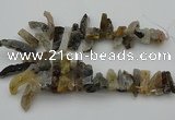 CTD436 Top drilled 10*20mm - 12*45mm sticks druzy agate beads