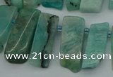 CTD445 Top drilled 8*20mm - 10*35mm sticks amazonite beads