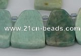 CTD446 Top drilled 20*25mm - 25*28mm freeform amazonite beads