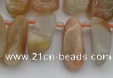 CTD447 Top drilled 10*20mm - 15*30mm freeform moonstone beads