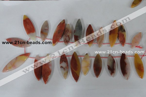 CTD45 Top drilled 12*25mm – 16*50mm marquise agate gemstone beads