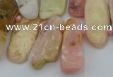 CTD450 Top drilled 10*15mm - 12*40mm freeform pin opal gemstone beads