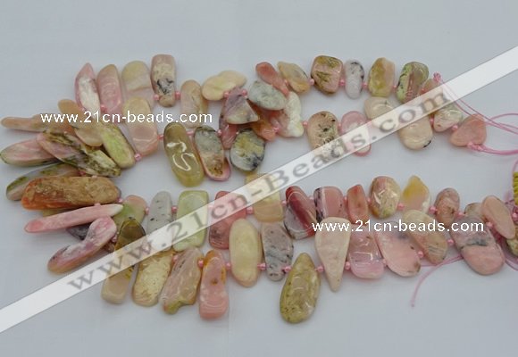 CTD450 Top drilled 10*15mm - 12*40mm freeform pin opal gemstone beads