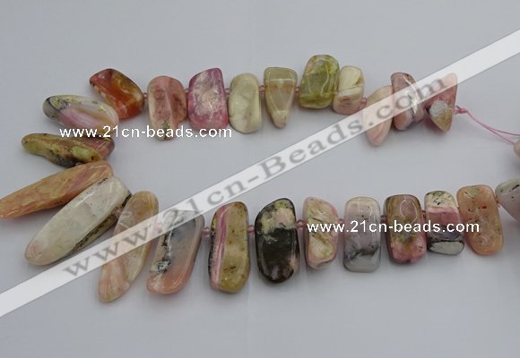 CTD451 15.5 inches 15*25mm - 15*48mm freeform pin opal gemstone beads