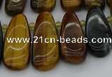 CTD474 15.5 inches 12*25mm - 15*45mm freeform yellow tiger eye beads