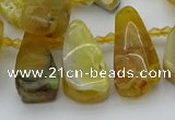 CTD487 Top drilled 10*22mm - 15*45mm freeform yellow opal beads