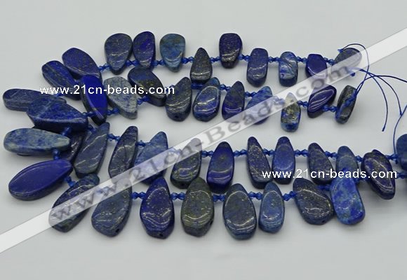 CTD496 Top drilled 10*22mm - 15*45mm freeform lapis lazuli beads