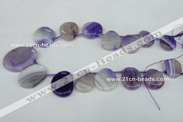 CTD501 Top drilled 20*30mm - 30*40mm freeform agate beads