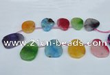 CTD504 Top drilled 25*35mm - 30*40mm freeform agate beads