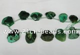 CTD508 Top drilled 25*30mm - 35*40mm freeform agate beads