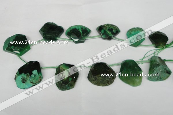 CTD508 Top drilled 25*30mm - 35*40mm freeform agate beads