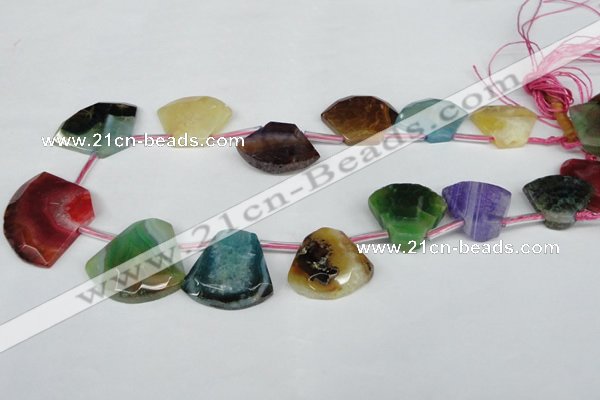 CTD510 Top drilled 25*30mm - 35*40mm freeform agate beads