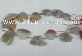 CTD512 Top drilled 25*30mm - 35*40mm freeform agate beads