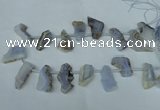 CTD519 Top drilled 15*25mm - 25*38mm freeform agate beads