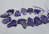 CTD520 Top drilled 20*30mm - 30*45mm freeform agate beads