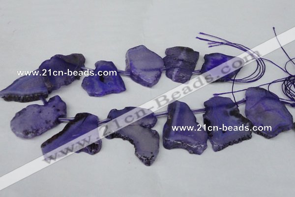 CTD520 Top drilled 20*30mm - 30*45mm freeform agate beads