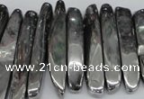 CTD529 Top drilled 10*25mm - 10*60mm wand plated agate beads