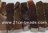 CTD534 Top drilled 10*30mm - 10*65mm wand plated agate beads