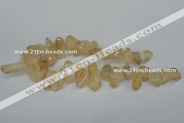 CTD541 Top drilled 12*20mm - 14*35mm nuggets plated quartz beads