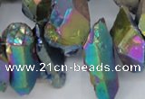 CTD551 Top drilled 12*20mm - 14*30mm nuggets plated quartz beads