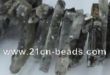 CTD555 Top drilled 6*15mm - 10*40mm wand agate beads