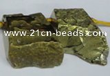 CTD578 Top drilled 20*30mm - 30*50mm freeform plated agate beads