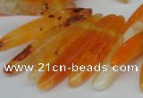 CTD584 Top drilled 6*20mm - 6*45mm wand agate gemstone beads