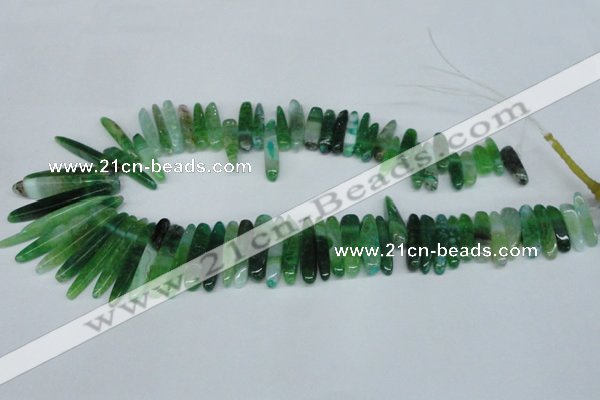 CTD586 Top drilled 6*20mm - 6*45mm wand agate gemstone beads