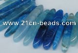 CTD587 Top drilled 6*20mm - 6*45mm wand agate gemstone beads