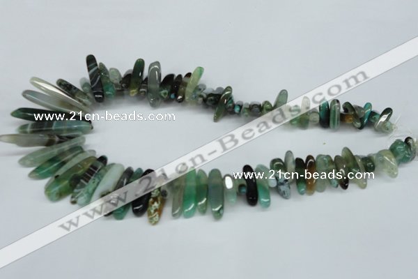 CTD588 Top drilled 6*20mm - 6*45mm wand agate gemstone beads