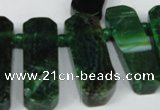 CTD593 Top drilled 12*30mm - 15*50mm wand agate gemstone beads
