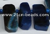 CTD594 Top drilled 12*30mm - 15*50mm wand agate gemstone beads