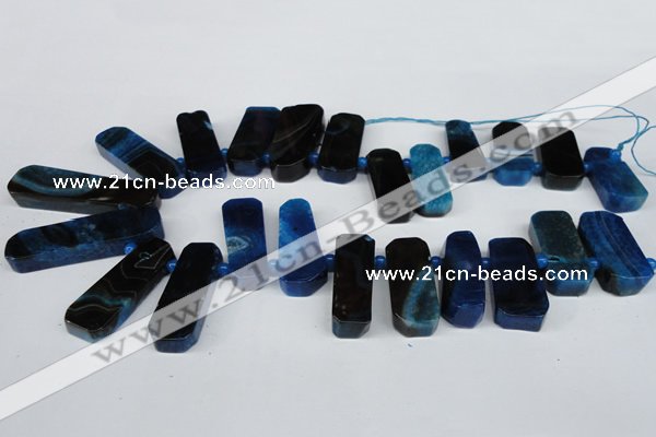 CTD594 Top drilled 12*30mm - 15*50mm wand agate gemstone beads