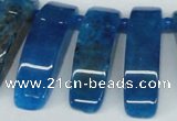 CTD600 Top drilled 10*30mm - 12*45mm wand agate gemstone beads