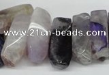 CTD602 Top drilled 10*18mm - 12*28mm nuggets agate gemstone beads