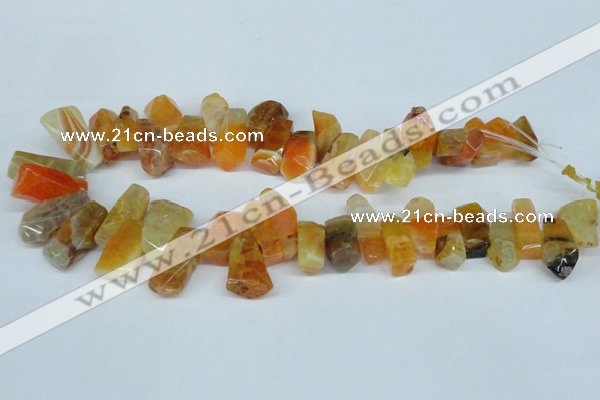 CTD603 Top drilled 10*18mm - 12*28mm nuggets agate gemstone beads