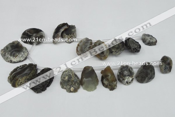 CTD615 Top drilled 15*20mm - 25*35mm freeform agate gemstone beads