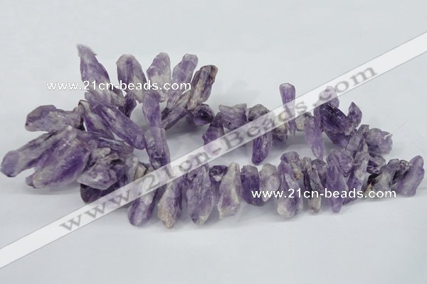 CTD620 Top drilled 12*22mm - 15*40mm nuggets amethyst beads