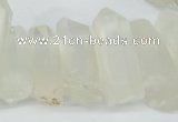 CTD625 Top drilled 10*25mm - 12*35mm faceted nuggets white crystal beads