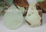 CTD637 Top drilled 15*25mm - 25*40mm freeform australia chrysoprase beads