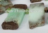 CTD638 Top drilled 15*25mm - 20*40mm freeform australia chrysoprase beads