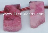 CTD646 Top drilled 15*25mm - 25*40mm freeform quartz beads