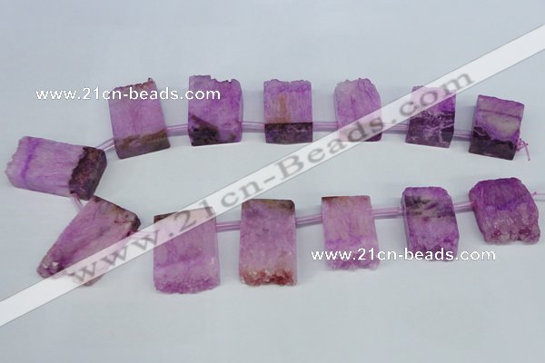 CTD647 Top drilled 15*25mm - 25*40mm freeform quartz beads