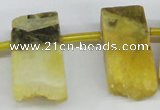 CTD648 Top drilled 15*25mm - 25*40mm freeform quartz beads