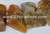 CTD657 Top drilled 25*40mm - 30*55mm freeform agate beads