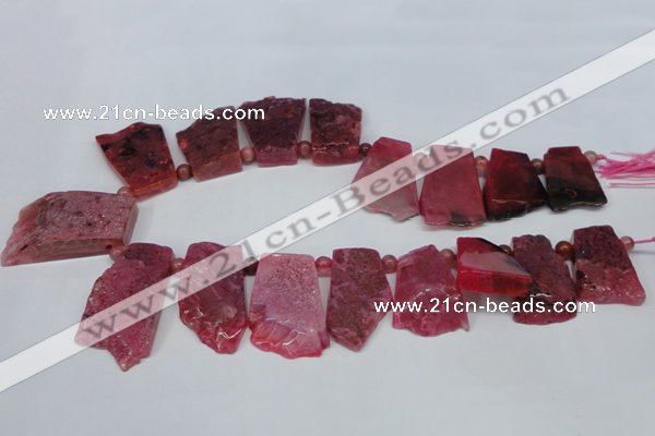 CTD658 Top drilled 25*40mm - 30*55mm freeform agate beads